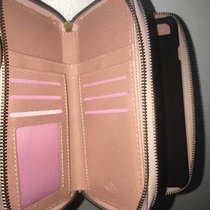 Crossbody Wallet Case in PASTEL PINK ( iphone 7+)